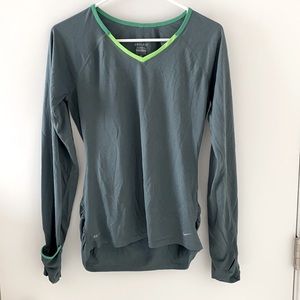 Grey Nike DriFit Long Sleeve.